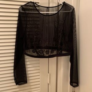 Torrid Embroidered mesh crop